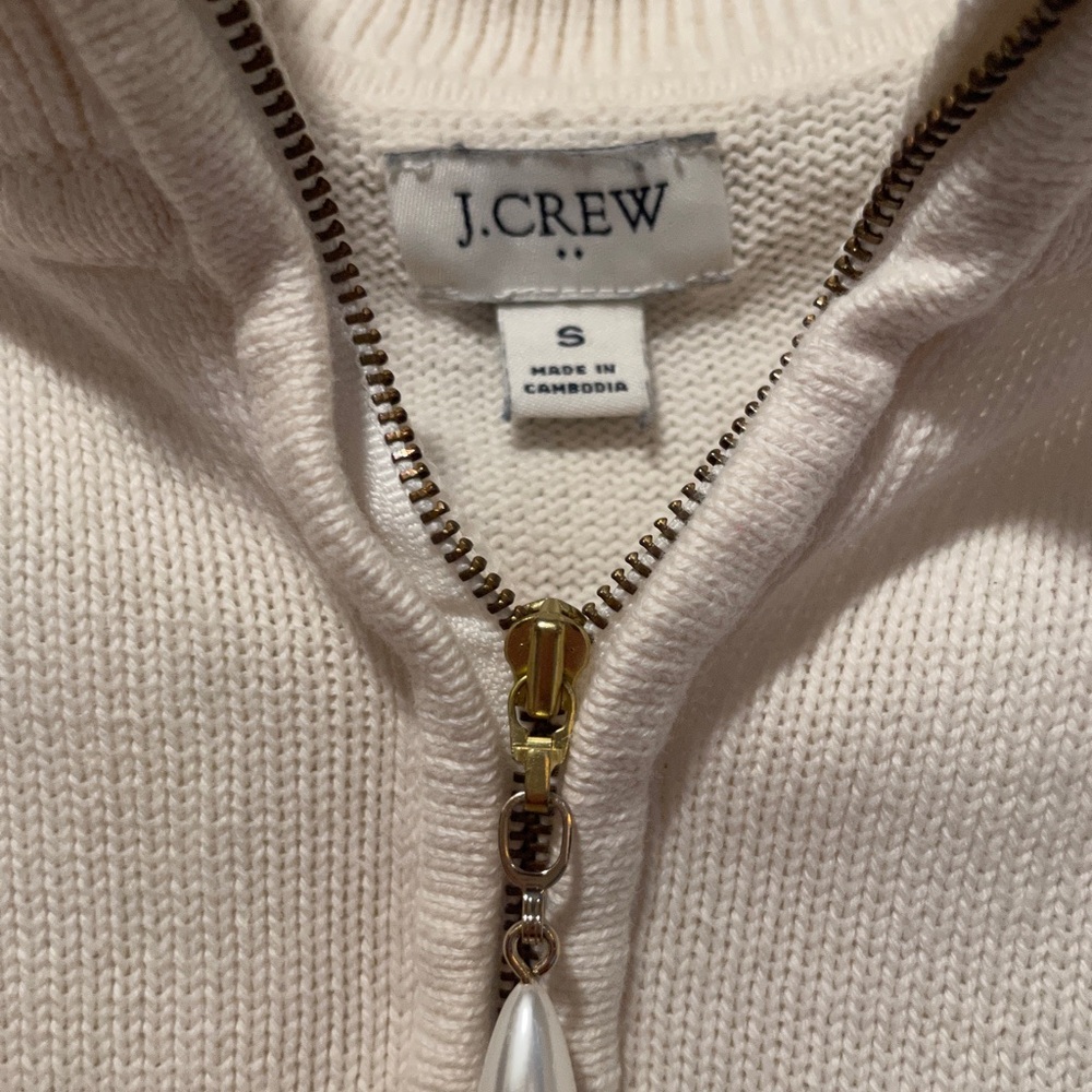 JCrew striped pullover / quarter zip